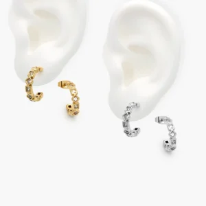 Aretes Zirconia Blanca Acero Inoxidable 292