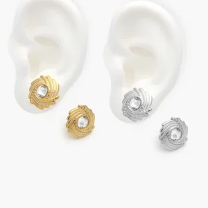 Aretes Zirconia Blanca Acero Inoxidable 300