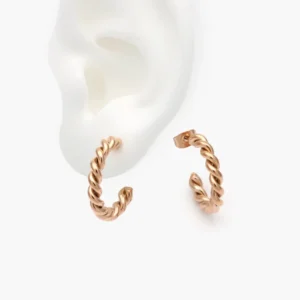 Aretes Torcidos Acero Inoxidable 307