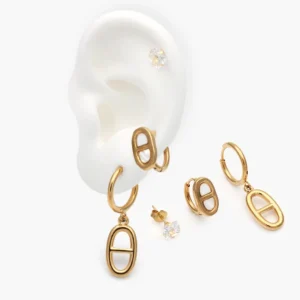 Set Aretes Acero Inoxidable 50