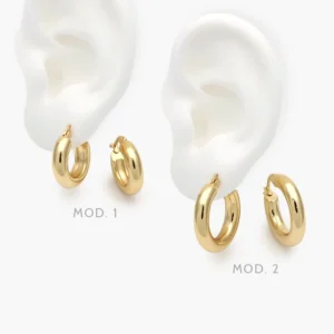 Aretes Lisos Acero Inoxidable 208
