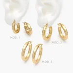 Aretes Lisos Acero Inoxidable 211