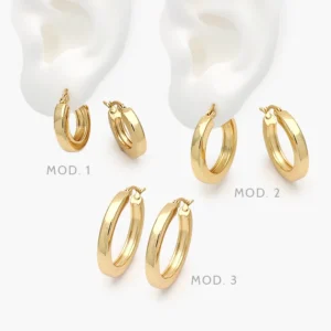 Aretes Lisos Acero Inoxidable 211