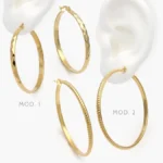 Arracadas Grandes Acero Inoxidable 213