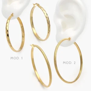 Arracadas Grandes Acero Inoxidable 213