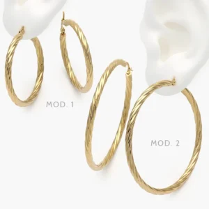 Arracadas Grandes Acero Inoxidable 214