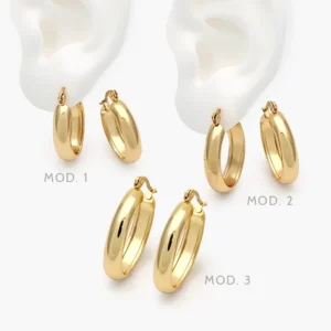 Arracadas Chunky Acero Inoxidable 218