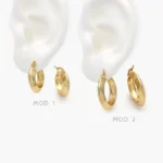 Arracadas Lisas Acero Inoxidable 219