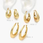 Arracadas Chunky Acero Inoxidable 224