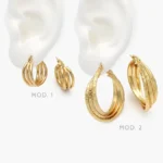 Arracadas Triples Acero Inoxidable 226