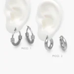 Arracadas Lisas Acero Inoxidable 230