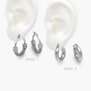 Arracadas Lisas Acero Inoxidable 230