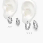 Arracadas Torcidos Acero Inoxidable 231