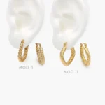 Arracadas Torcidas Acero Inoxidable 236