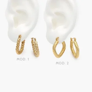 Arracadas Torcidas Acero Inoxidable 236