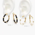 Arracadas Esmalte Acero Inoxidable 238