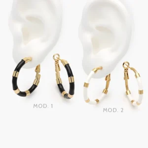 Arracadas Esmalte Acero Inoxidable 238