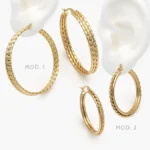 Arracadas Torcidas Acero Inoxidable 242