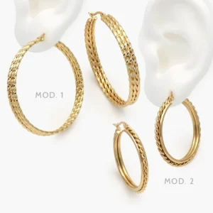 Arracadas Torcidas Acero Inoxidable 242