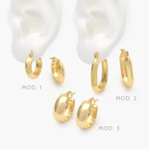 Arracadas Chunky Acero Inoxidable 252