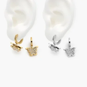 Hoops Mariposa Acero Inoxidable 254