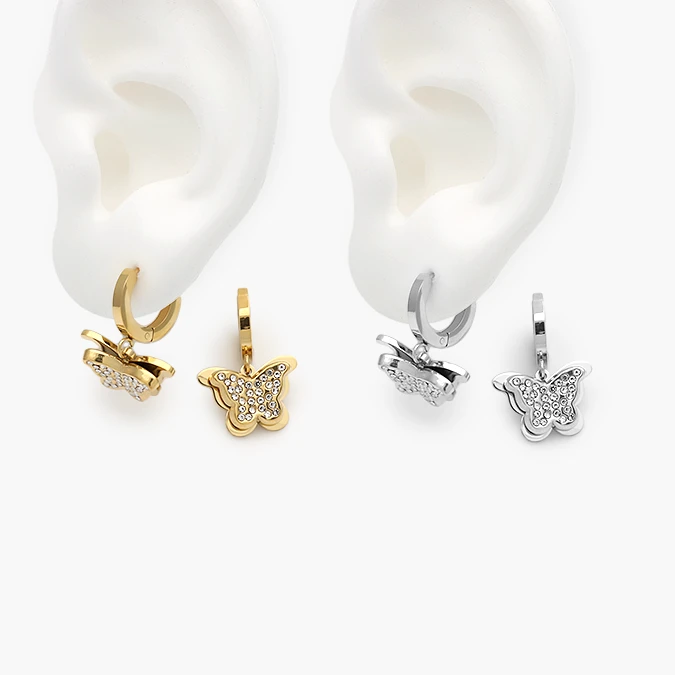 AA40254 Hoops Mariposa Acero Inoxidable 254 - Image 1