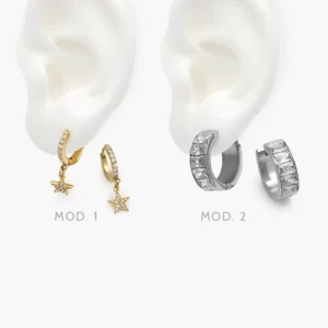 Arracadas Zirconias Acero Inoxidable 257