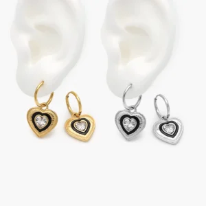 Hoops Corazón Acero Inoxidable 259