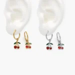Arracadas Hoops Cerezas Acero Inoxidable 261