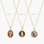 Collar Imágenes Religiosas Chapa de Oro 395