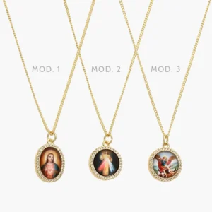 Collar Imágenes Religiosas Chapa de Oro 395