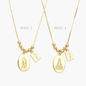 Collar Escapulario Virgen Chapa de Oro 398