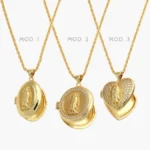 Collar Relicario Virgen Chapa de Oro 401