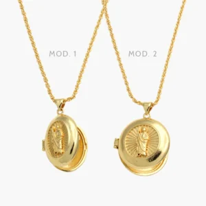 Collar Relicario San Judas Chapa de Oro 402