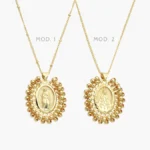 Collar Virgen Chapa de Oro 404