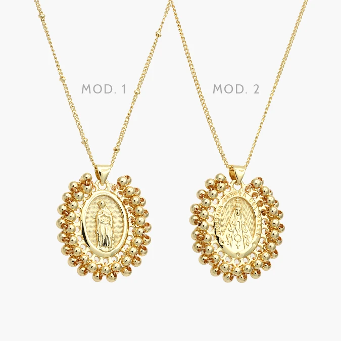 CDR0404 Collar Virgen Chapa de Oro 404 - Image 1