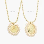 Collar San Benito Perlas Chapa de Oro 406