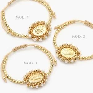 Pulso Ajustable Virgen Chapa de Oro 313