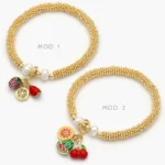 Pulso Elástico Frutas Chapa de Oro 682