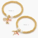 Pulso Elástico Corazón Chapa de Oro 683