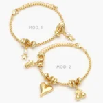 Pulso Niños Corazón Chapa de Oro 744