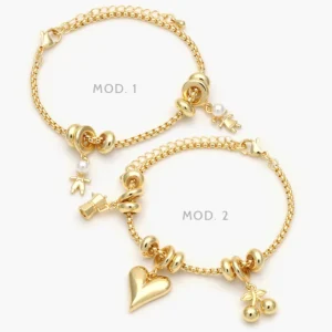 Pulso Niños Corazón Chapa de Oro 744
