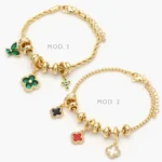 Pulso Flor Trébol Chapa de Oro 751