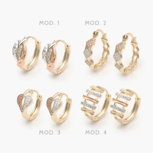 Arracadas Florentinas Chapa de Oro Grupo 37