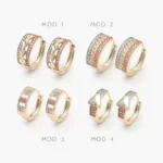 Arracadas Florentinas Chapa de Oro Grupo 39