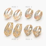 Arracadas Florentinas Chapa de Oro Grupo 42