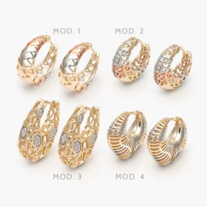 Arracadas Florentinas Chapa de Oro Grupo 42