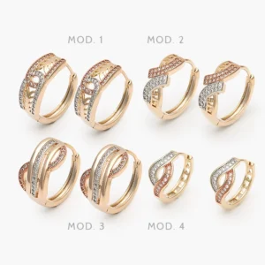 Arracadas Florentinas Chapa de Oro Grupo 43