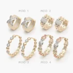 Arracadas Bicolor Chapa de Oro Grupo 44