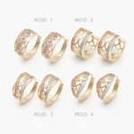 Arracadas Florentinas Chapa de Oro Grupo 46